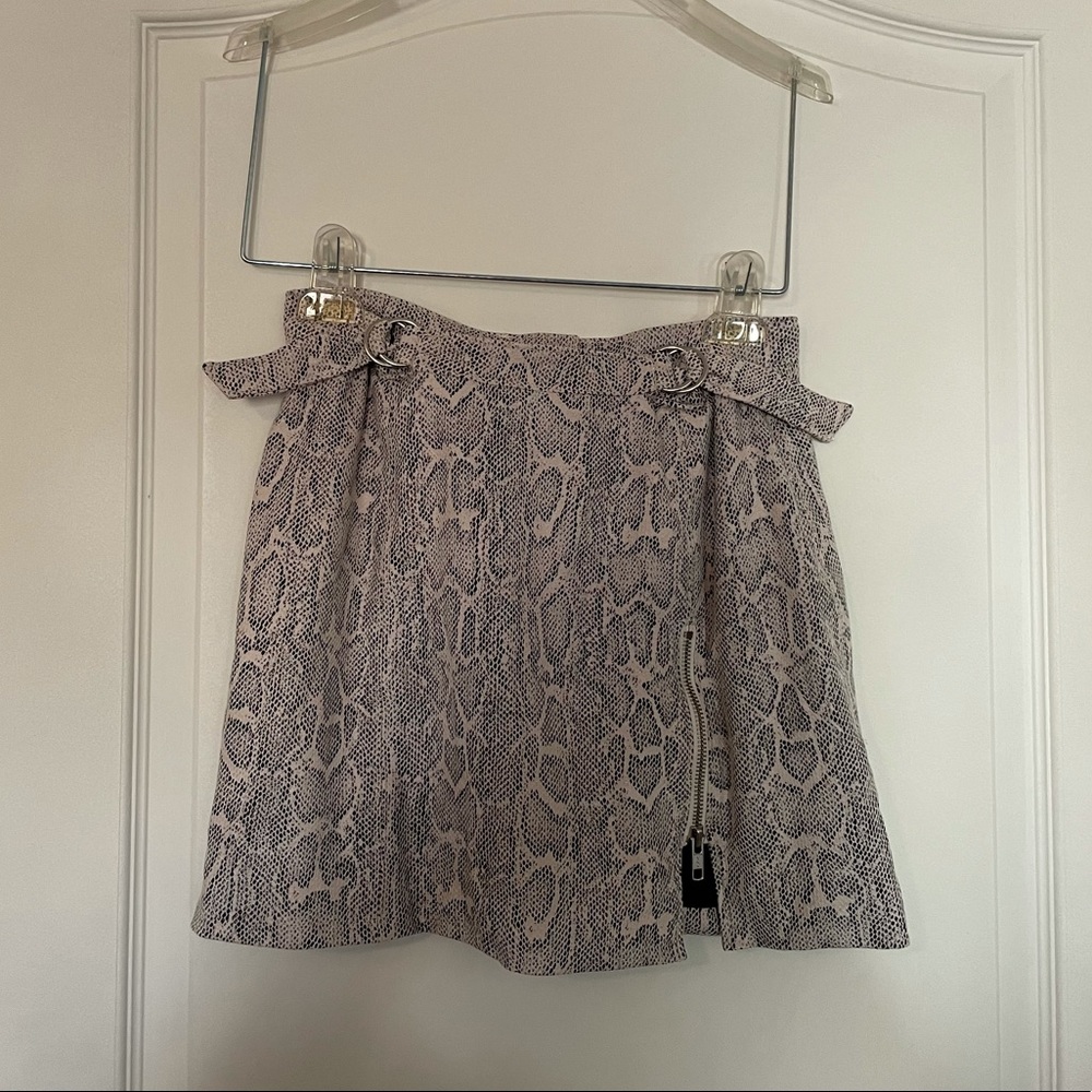 Free people snakeskin mini skirt